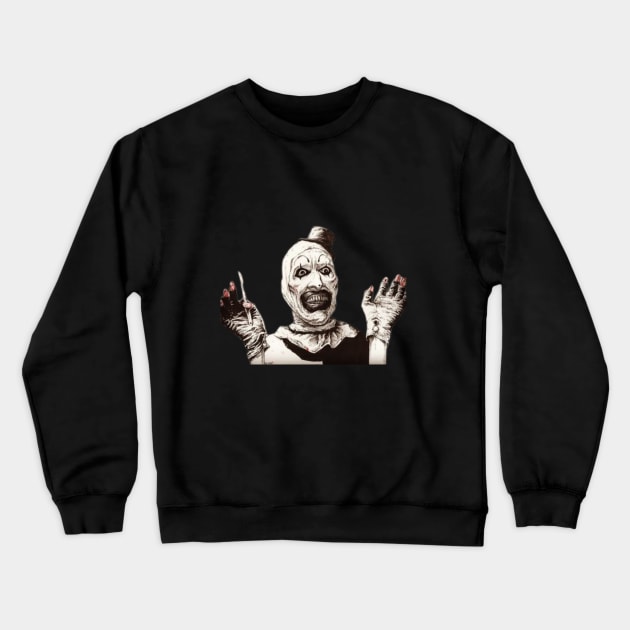 Terrifier-Art the clown Crewneck Sweatshirt by Brush-Master